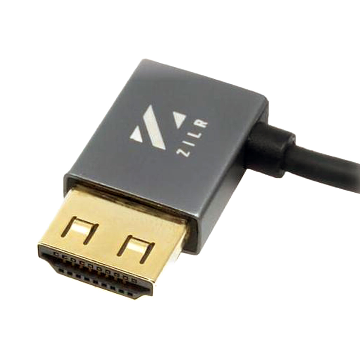 ZILR 4Kp60 50cm Hyper Thin High Speed HDMI Secure Right Angle Cable with Ethernet