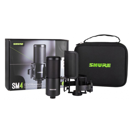 Shure SM4 Large-Diaphragm Cardioid Condenser Microphone Kit with Shockmount_1