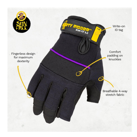 SlimFit 2.0 Rigger Glove – Fingerless