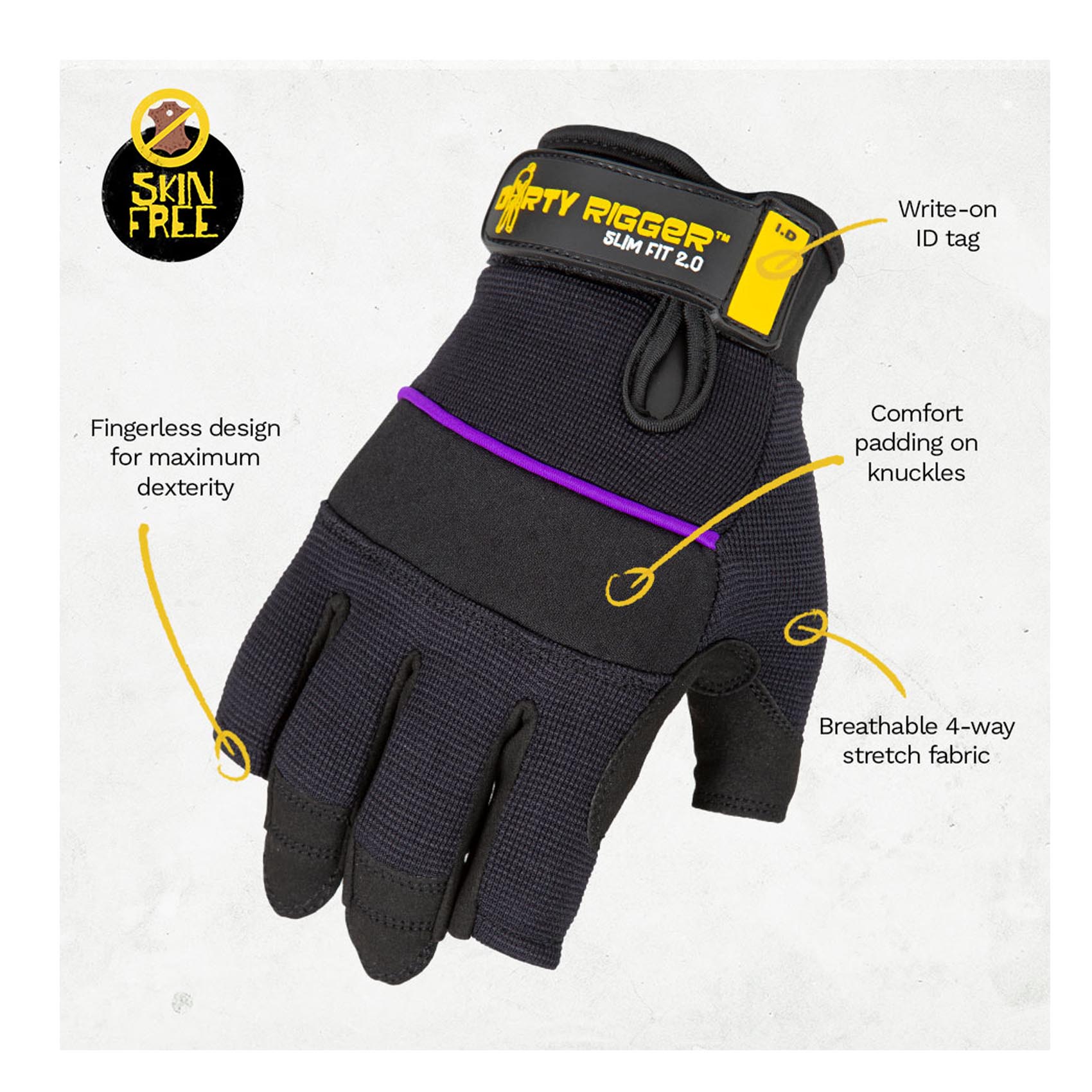 Dirty Rigger – SlimFit 2.0 Rigger Glove – Fingerless